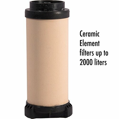 Ceramic water filter element for 2000 liters