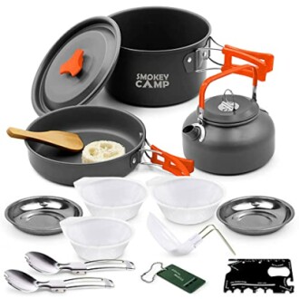 Smokey Camp Camping Cookware Mess Kit Set