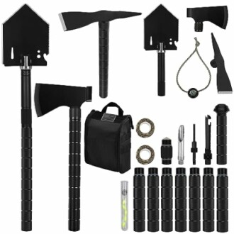 iunio Survival Shovel Axe Kit