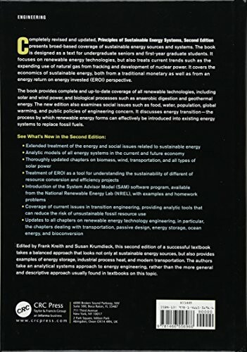 Book cover of 'Principles of Sustainable Energy Systems, Second Edition' by Frank Kreith