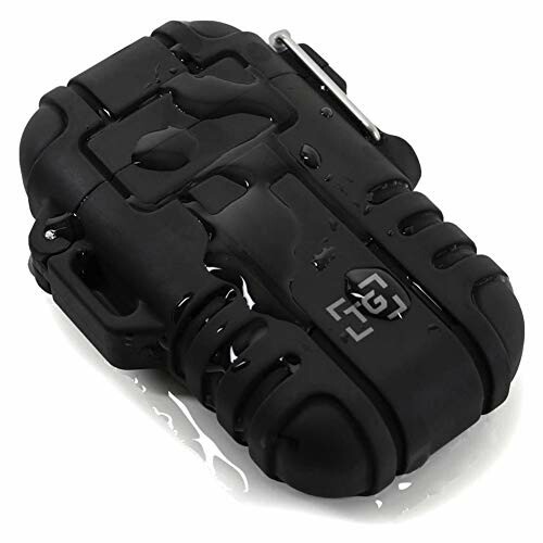 Black waterproof protective case with rugged design